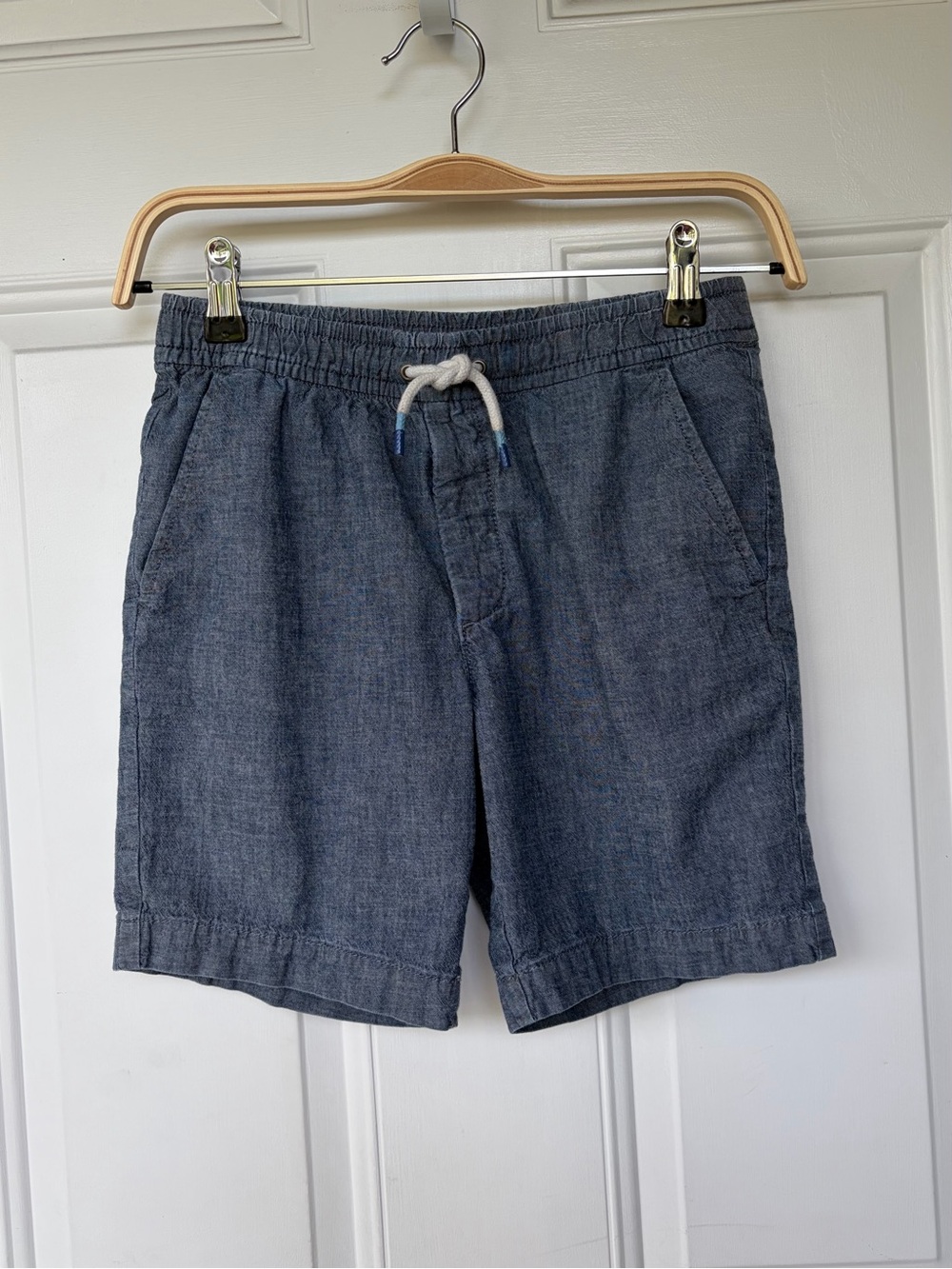 •GAP• Boys Blue Chambray Pull On Shorts - Size XL